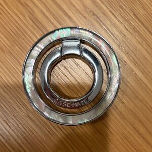 Case-Mate Silver and Iridescent Phone Ring Holder
